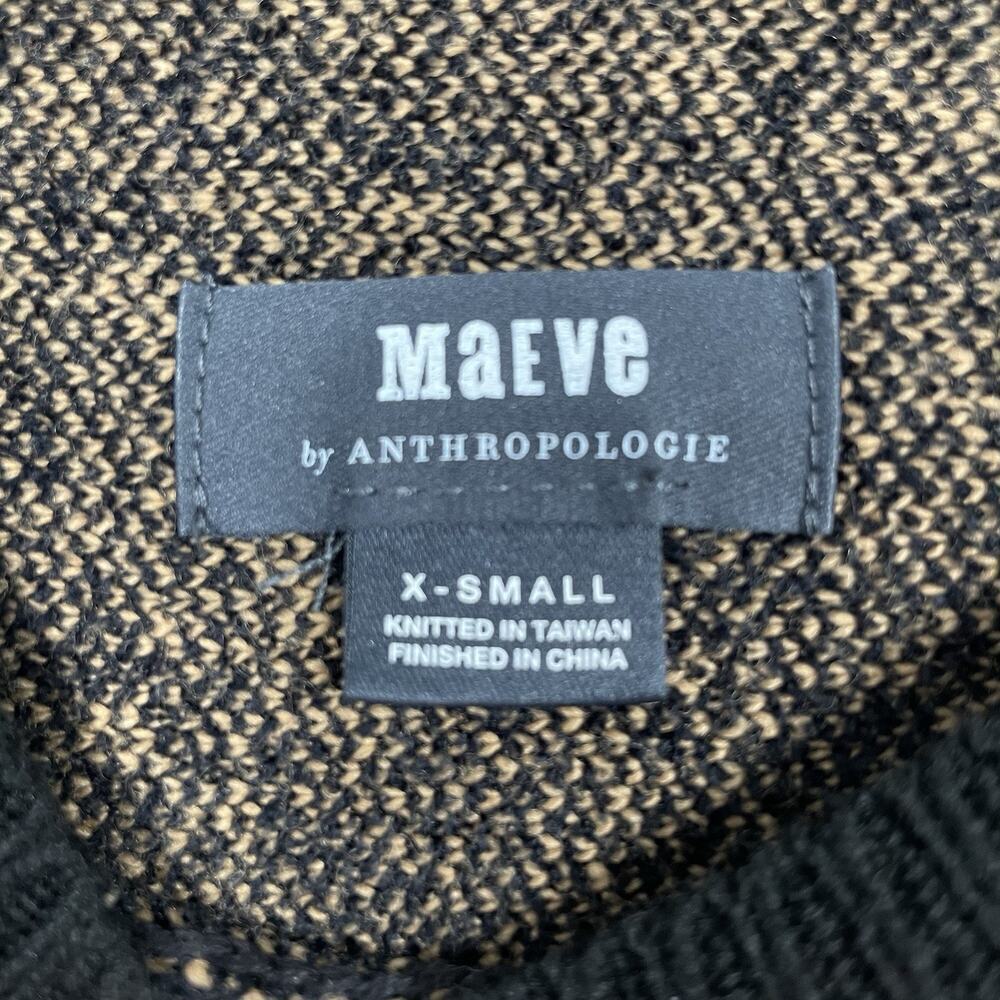 Anthropologie Maeve Ellinor Knit Top Size XS Leopard Print Wool Cashmere Blend - Picture 3 of 9